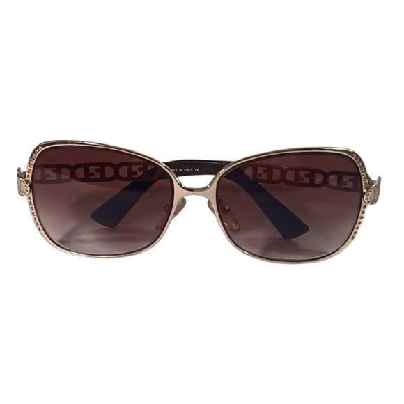 Vintage Fendi Gold Logo Chain Women's Sunglasses With Swarovski Crystals  FS478R - Picture 3 of 16